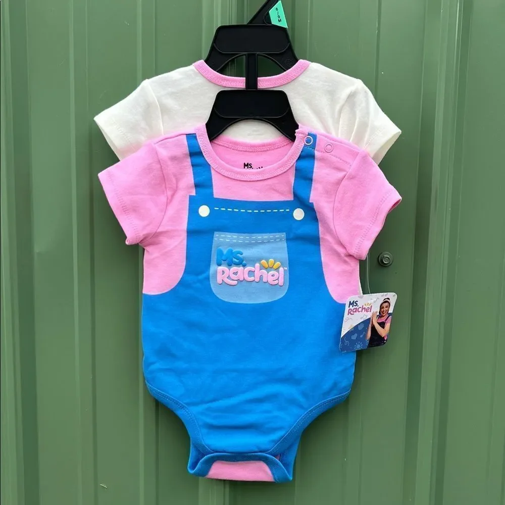Baby Bodysuit Romper Sun Hat 6-Piece Set Size 6-9M